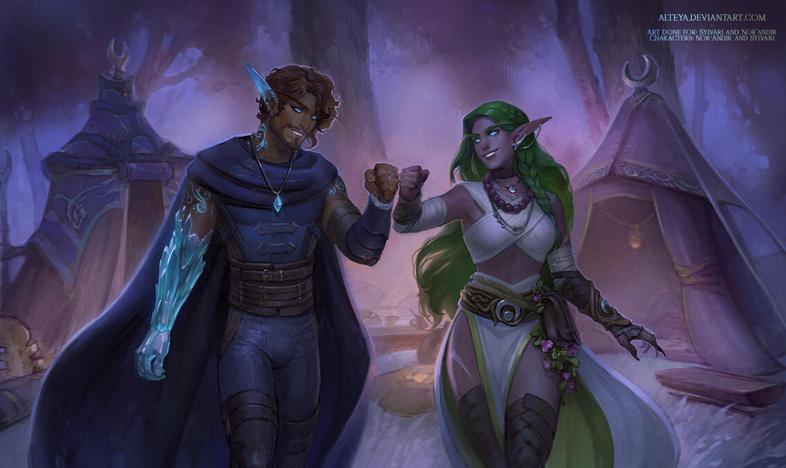 "I'll be right beside you." (AlteyaArt, Twitter)