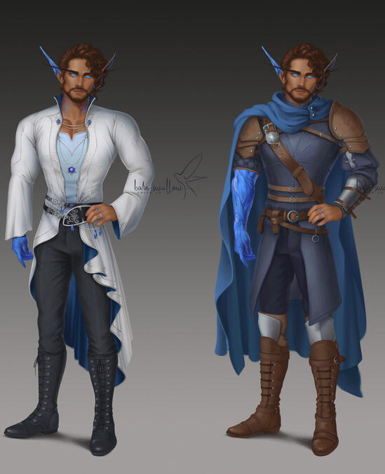 'Rare Decorum & Estranged Hero' (barnswallowart, Twitter)