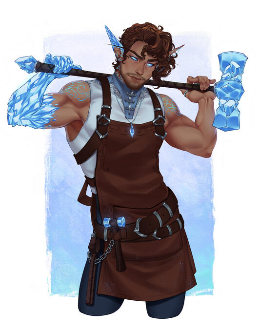 'Combining his profession as a blacksmith with his mastered art of crystalmancy, Nor'andir honed his skills into the craft of Crystalsmithing.' (paolapieretti.com)