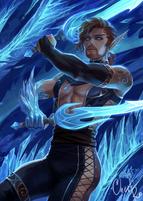 ' 'Al'anath', soul of frost' (CherRo_Art Twitter)